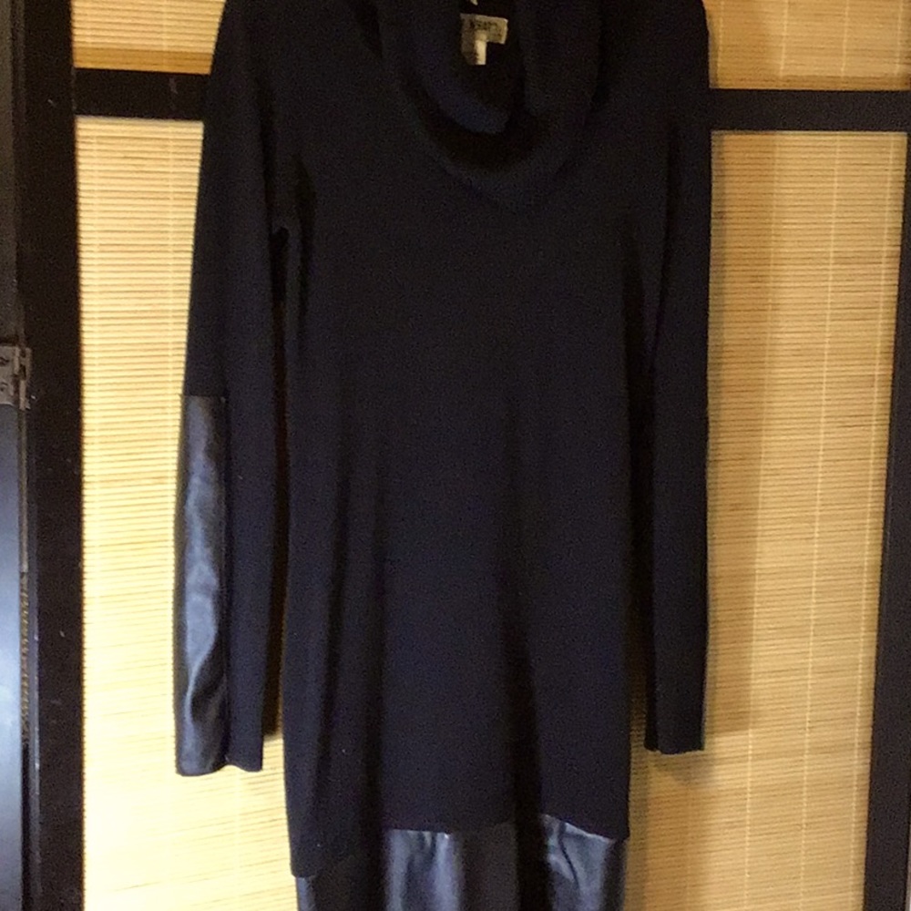 Black knit dress